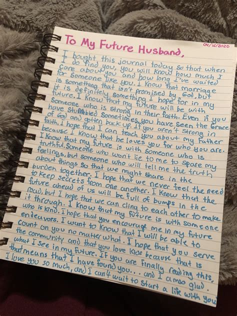 Dear Future Husband To My Future Husband Letters To My Husband