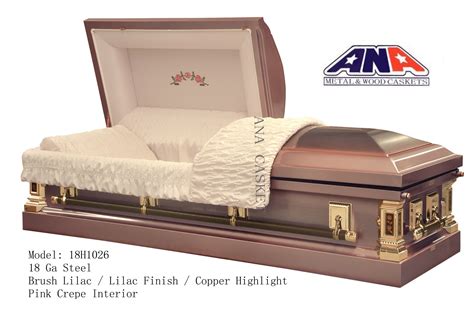 Ana 18ga Lilac Finish Steel Casket For Funeral Supply China Casket