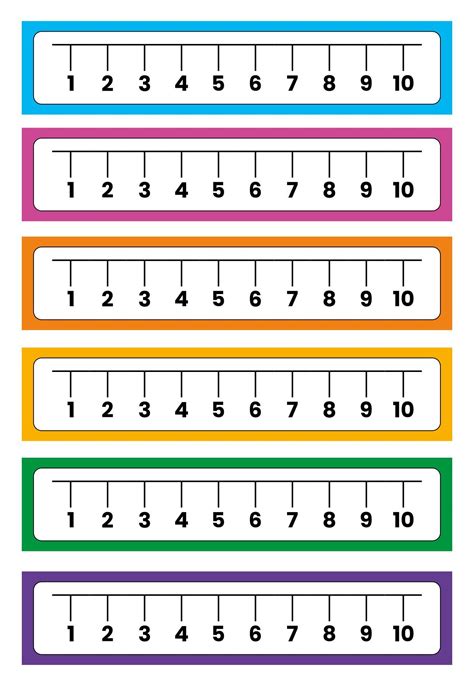 Printable Number Line Template 1 10 Printable Number Line Number