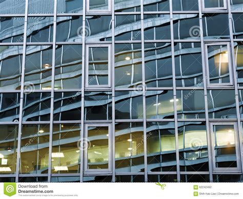 Glass Windows Of Modern Office Building Stock Photo