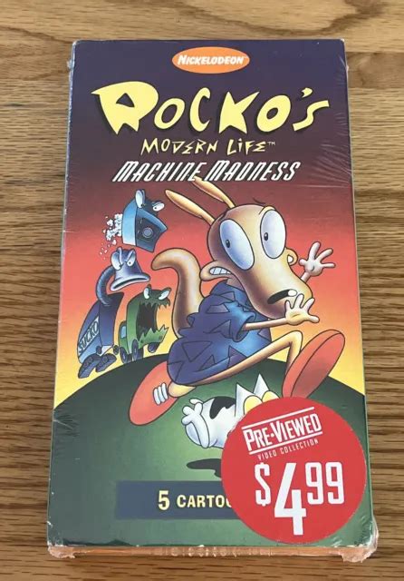 Sealed Rockos Modern Life Machine Madness Vhs Nickelodeon 1997