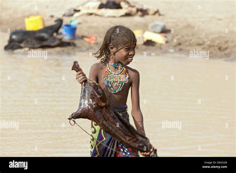 Semera Ethiopia Nomads Fetching Water At A Water Point Stock Photo