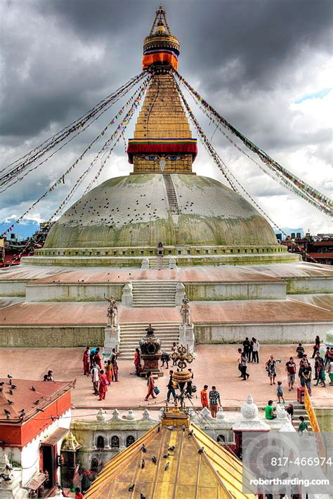 Boudhanath Stupa Kathmandu Nepal Stock Photo