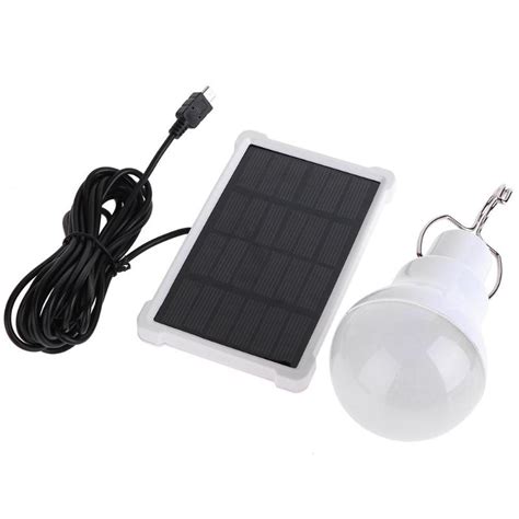 Automatic Led Solar Lamp Powered White Camping Tent Light