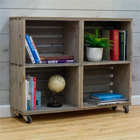 Diy Wood Crate Bookshelf 18 Uses For Wooden Crates Creative Storage