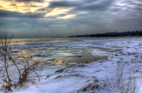 Ice In The Lake At Newport State Park Wisconsin Image Free Stock