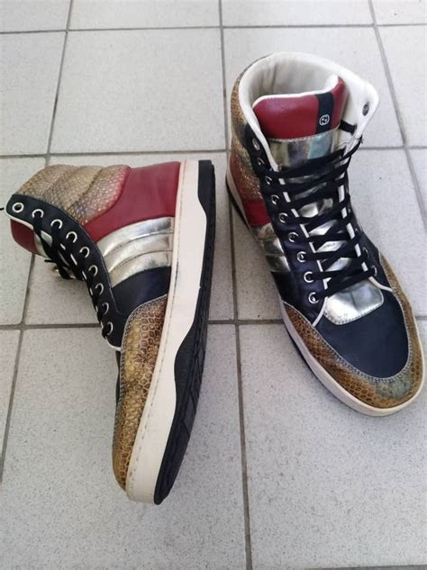 Gucci Gucci Python Leather Hi Top Sneaker Grailed