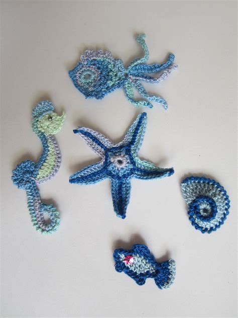 Crochet Sea Life Creatures Set Of 5 Crochet Sea Creatures