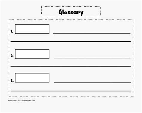 Glossary Template First Grade Free Transparent Clipart Clipartkey