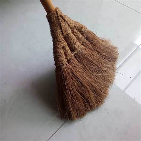 Soft Stiff Sweeping Broom Tall Handle Coconut Broom Handmade Etsy
