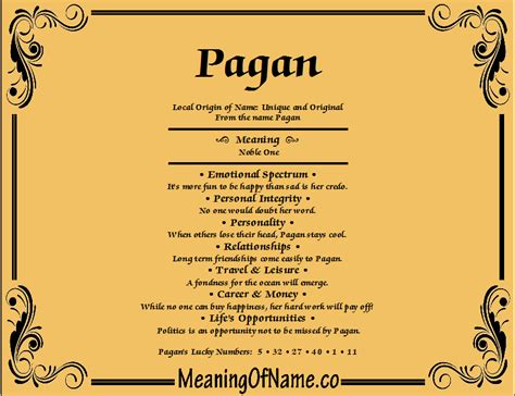 Pagan - Meaning of Name