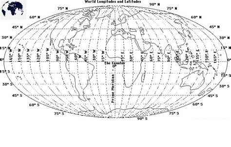 World Map With Longitude Blank World Map