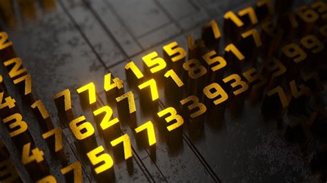 Números Dorados Sobre Un Fondo Oscuro Código Binario Primer Software