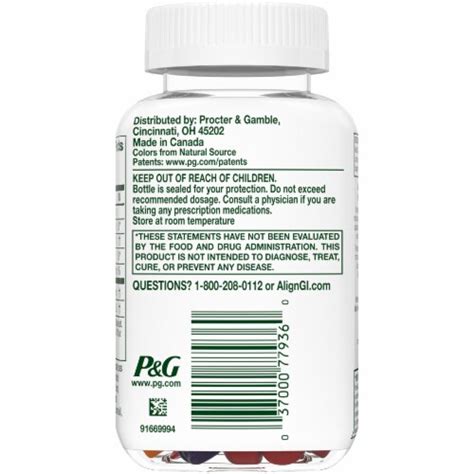 Align Prebiotic Probiotic Gummies 60 Ct Fred Meyer