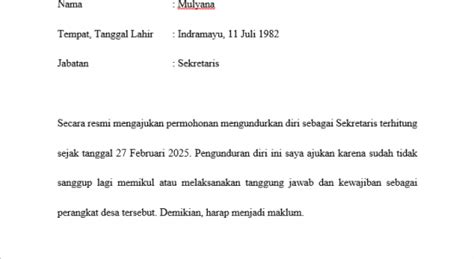 Salah satunya jabatan menjadi ketua rt. Contoh Surat Pengunduran Diri Dari Jabatan Perangkat Desa ...