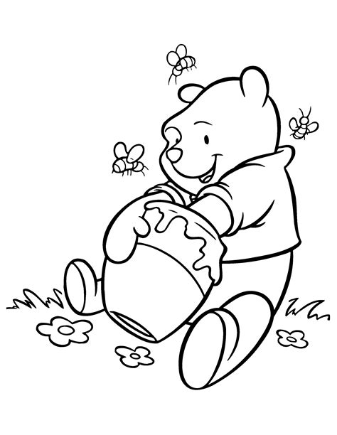 Gambar Winnie Pooh Coloring Pages Mewarnai Di Rebanas Rebanas