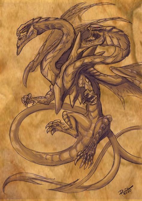 Two Headed Dragon Drawing At Getdrawings Free Download
