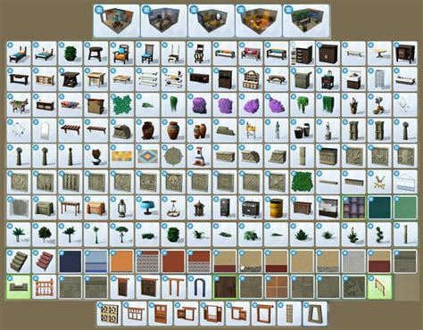 The Sims 4 Jungle Adventure Thumbnail Preview Of All Build Items