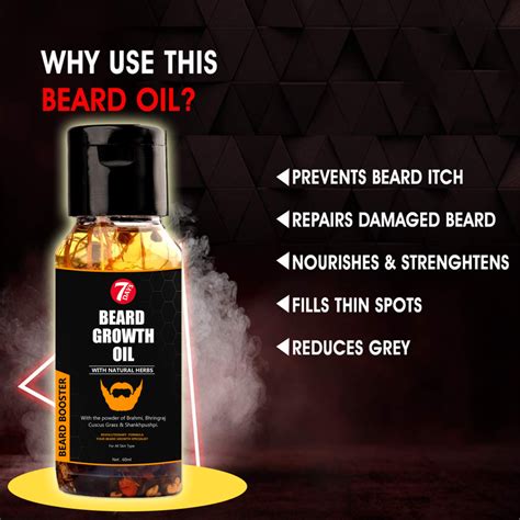 Beard Growth Oil For Men 60 Ml 7 Days Organic