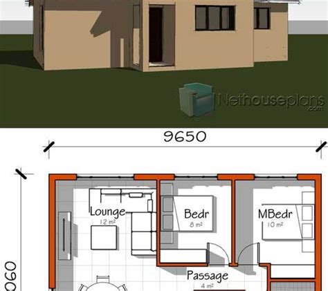 2 Room House Plans Low Cost 2 Bedroom House Plan Nethouseplans