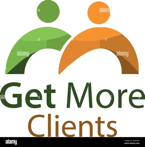 Get More Clients With People Sign Flat Vector Illustration On White