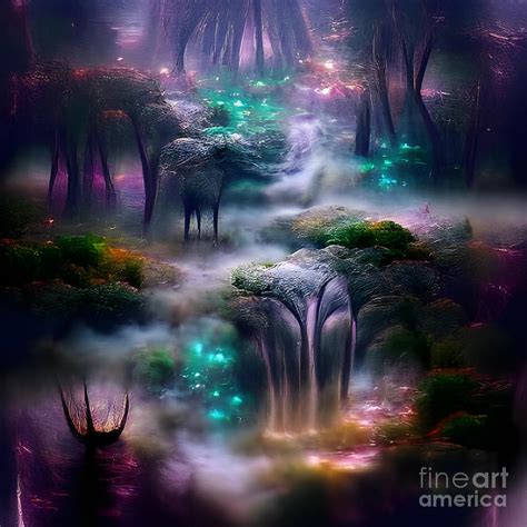Mystical Forest Digital Art By Mina Nakamura Fine Art America