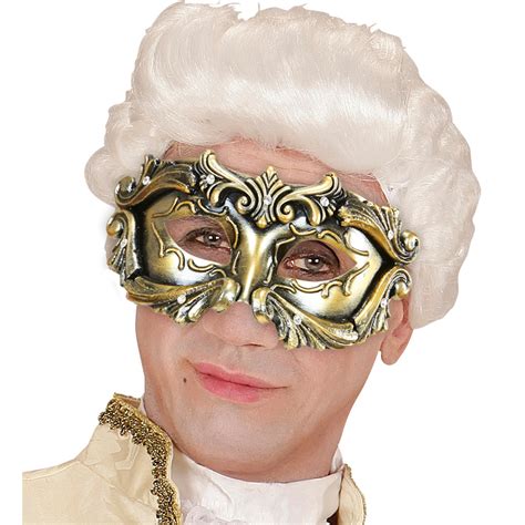 Deluxe Bronze Baroque Colombina Mask With Strassparty Supplies Malta