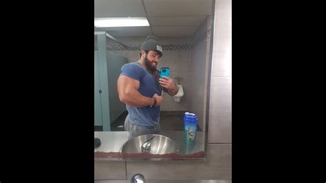 Cocky Bodybuilder Flexing Hairy Muscle Beast Chest Pecs