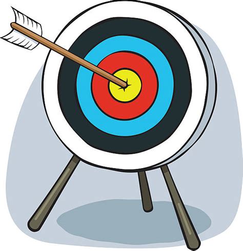 Cartoon Of The Bullseye Target Illustrations Royalty Free Vector