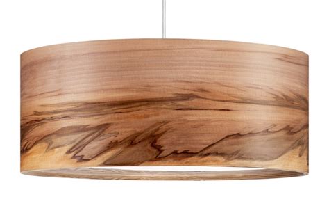 Wood Pendant Light Wooden Lampshade Veneer Lamp Dining Room Lighting