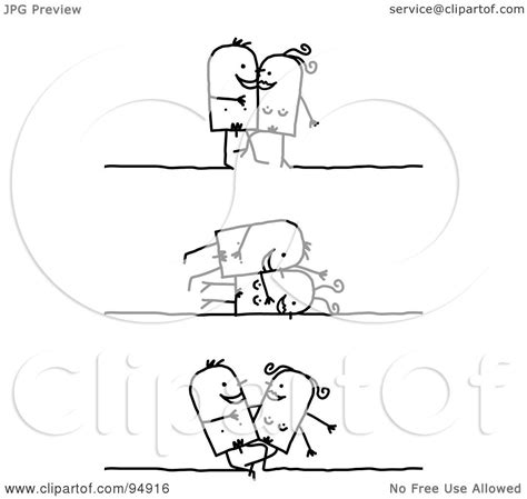 Royalty Free Rf Clipart Illustration Of A Stick People Kama Sutra Couple In Different