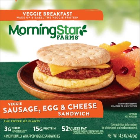 Morningstar Farms Veggie Breakfast Meatless Sausage Egg And Cheese