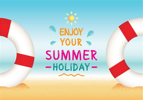 Enjoy Your Summer Holiday Beach Vector 143249 Vector Art At Vecteezy