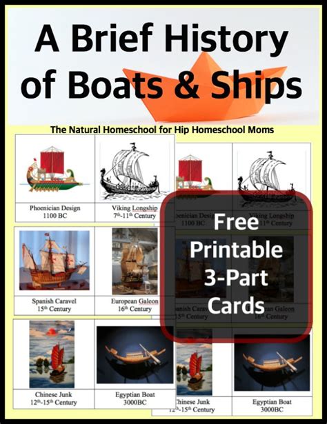 A Brief History Of Boats And Ships Free Printables Hip