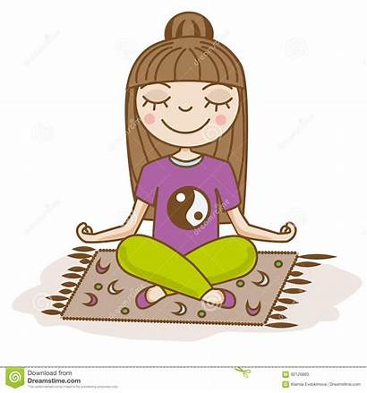Calm Clipart Person Yoga Sitting Meditation Illustration