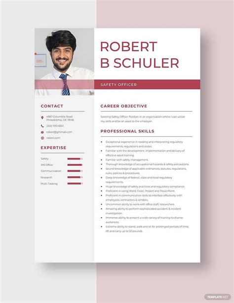 Free Safety Officer Resume Download In Word Apple Pages Template Net