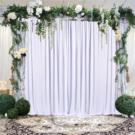Buy 10ft X 7ft White Backdrop Curtain For Parties Wedding White Wrinkle