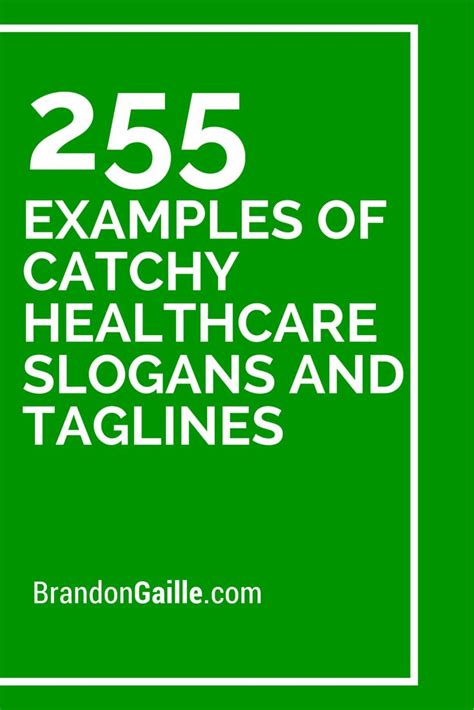 257 Examples Of Catchy Health Care Slogans And Taglines Health