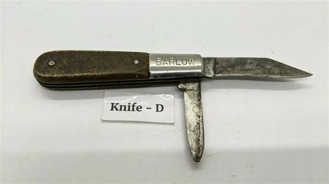 Vintage Barlow Imperial Prov Ri Usa 2 Blade Folding Pocket Knife Sawcu