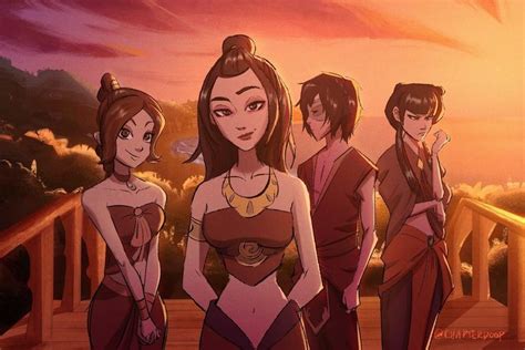 Team Azula On The Beach Avatar The Last Airbender Art Avatar Azula