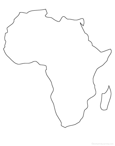 Blank Africa Outline Map