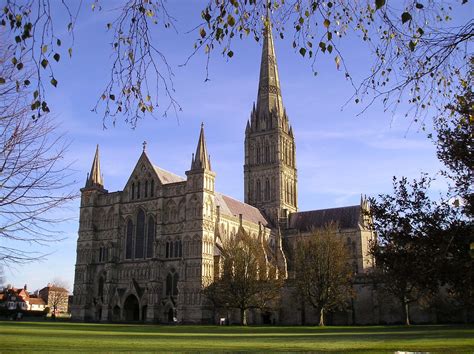 Salisbury Cathedral, England. Finished in 1258, it has stood untouched for over 750 years ...