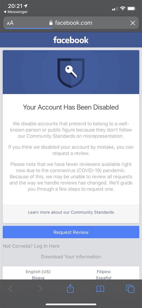 My Account Was Disabled Because Somebody May Have Reported Me As