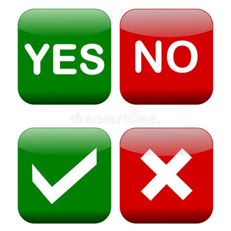 Yes And No Buttons Stock Photo Illustration Of Designs