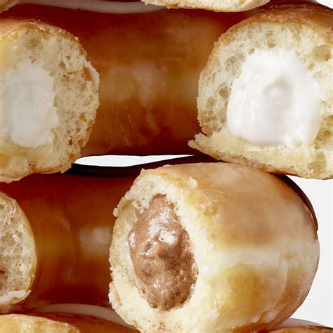 Krispy Kreme Filled Original Glazed Doughnut With Cream Nowthis