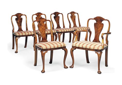 A Set Of Six Walnut Dining Chairs Mid 20th Century Christies