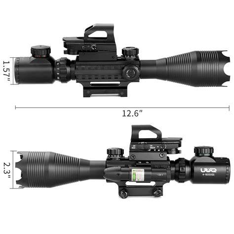 Uuq 4 16x50 Tactical Rifle Scope Redgreen Illuminated Range Finder