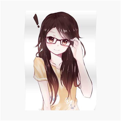 Cute Anime Girl Poster By Ilikebigboties Redbubble