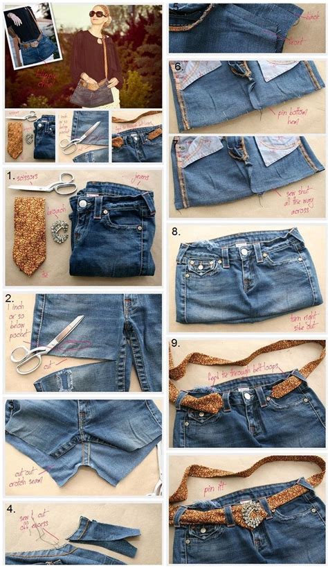 A Short And Sweet Tutorial On How To Turn A Pair Of Old Denim Jeans