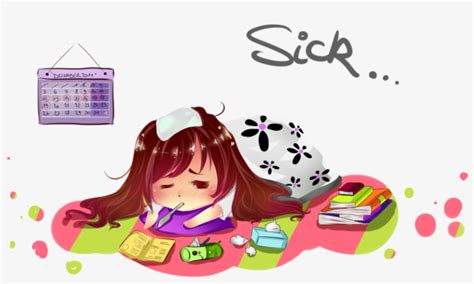 Sick Anime Chibi Girl Sick Png Image Transparent Png Free Download